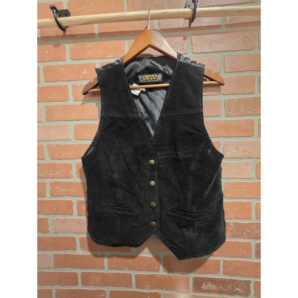 Don't Stop Classics Men's Leather Vest Vintage, Brown, Medium Cowboy Rodeo Sku17